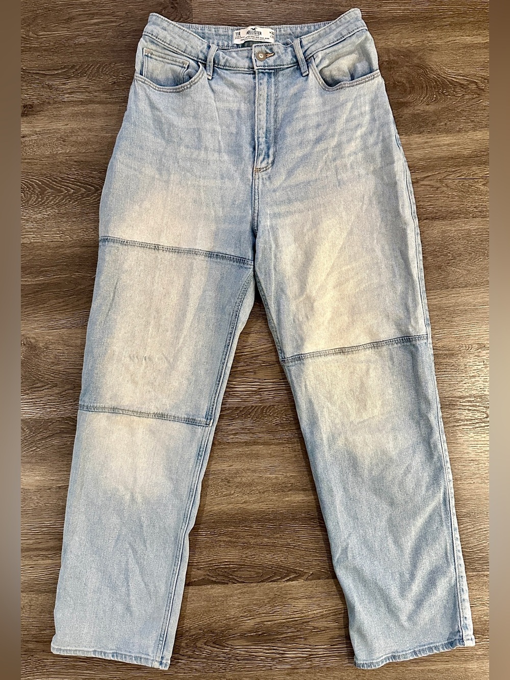 Hollister Curvy Ultra High-Rise Dad Jeans Light Wash Size 11R W30 L31
